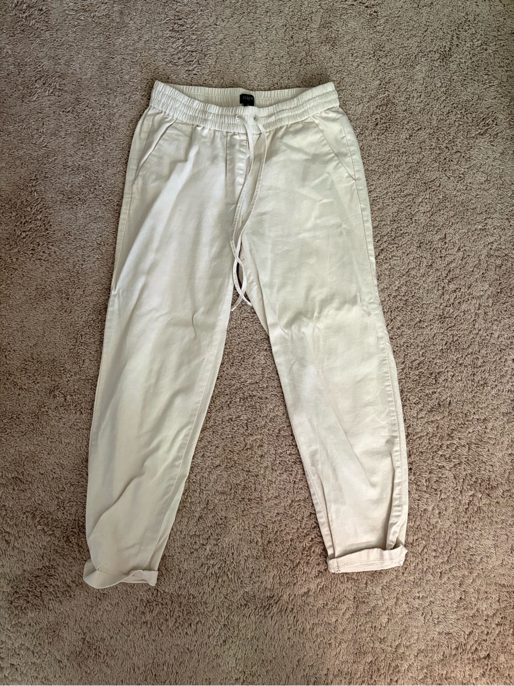 J. Crew women’s cream Drawstring Joggers